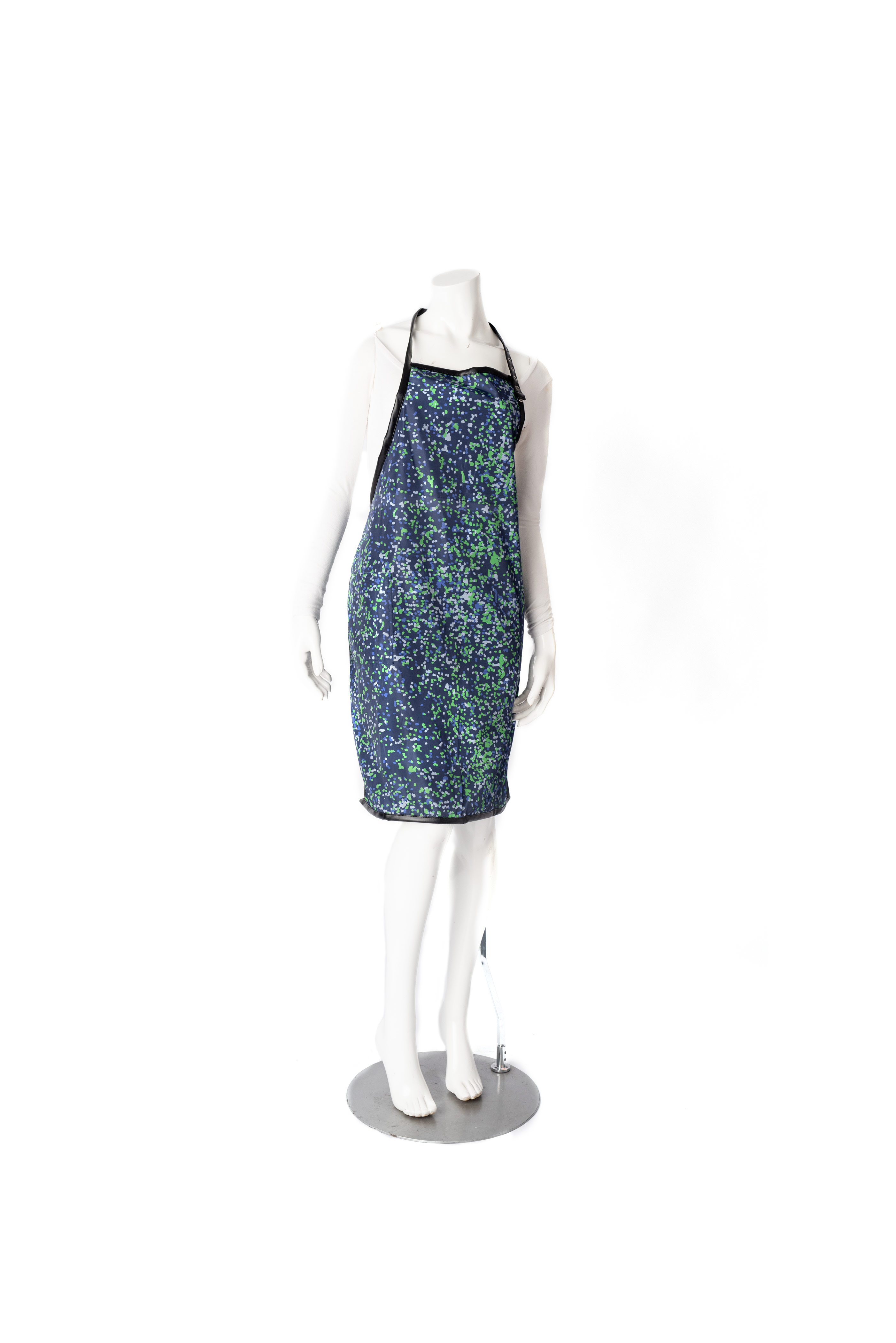 Waterproof Green Blue Pattern Gray 2 Pocket Hairdresser Apron